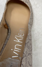 Load image into Gallery viewer, Calvin Klein Womens Natalia Beige Gray Slip-On Block Pump Heels Size 9M