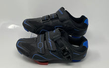 Load image into Gallery viewer, Kescoo Womens Black Blue Round Toe Hook & Loop Cycling Shoes Size 37