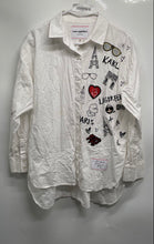 Load image into Gallery viewer, Karl Lagerfeld Womens White Long Sleeve Limited Edition Button-Up Shirt Size M