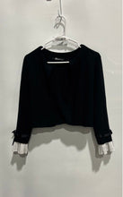 Load image into Gallery viewer, Amelie Rêveur Womens Black Open Front Cropped Cardigan Sweater Size S/M