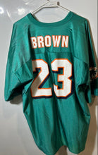 Load image into Gallery viewer, NFL Mens Green Miami Dolphins Ronnie Brown #23 Pullover Football Jersey Size 2XL