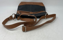 Load image into Gallery viewer, Rosetti Womens Black Brown Pebbled Leather Adjustable Strap Crossbody Handbag