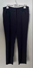 Load image into Gallery viewer, Mario Serrani Womens Black And Navy Blue Printed Straight Leg Dress Pants Size 8