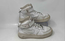 Load image into Gallery viewer, Nike Kids Air Force 1 Mid '07 White Leather Lace-Up Sneaker Shoes Size 3Y