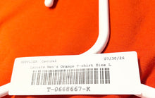 Load image into Gallery viewer, Lacoste Mens Orange Cotton Short Sleeve V-Neck Regular Fit T-Shirt Size L
