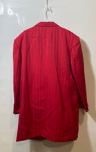 Load image into Gallery viewer, Luighi Balini Mens Red Striped Single-Breasted Five-Button Suit Jacket Size 48R