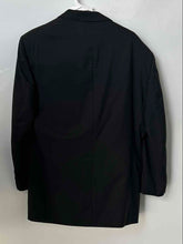 Load image into Gallery viewer, Carlo Scotti Mens Black Notch Lapel Long Sleeve Two-Button Blazer Size 54