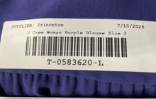 Load image into Gallery viewer, J.Crew Womens Purple Sleeveless Keyhole Neck Pleated Back Blouse Top Size 2
