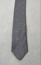 Load image into Gallery viewer, Michael Kors Mens Gray Polka Dot Keeper Loop Adjustable Designer Tie