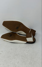 Load image into Gallery viewer, Alfani Womens Cienna White Black Leather Buckle Slingback Heels Size 6.5M