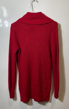 Load image into Gallery viewer, Calvin Klein Womens Red Long Sleeve Cowl Neck Pullover Tunic Sweater Size Small