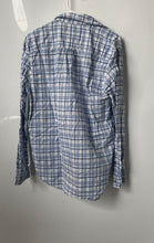 Load image into Gallery viewer, Tommy Hilfiger Mens Blue White Plaid Long Sleeve Custom Fit Button-Up Shirt Sz M