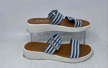 Load image into Gallery viewer, Italian Shoemakers Womens Dynamo 2 White Blue Slip-On Slide Sandals Size 6