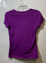 Load image into Gallery viewer, Armani Exchange Womens Purple V-Neck Short Sleeve Pullover T-Shirt Size Small