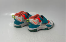 Load image into Gallery viewer, Nike Kids Air Speed Turf White Turquoise Orange Mid Top Sneaker Shoes Size 10C