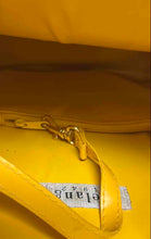 Load image into Gallery viewer, Melange 1942 Womens Yellow Textured Faux Leather Bucket & Drawstring Purse