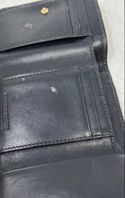 Load image into Gallery viewer, Dooney & Bourke Womens Brown Black Signature Print Outer Pocket Trifold Wallet