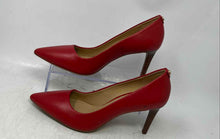Load image into Gallery viewer, Michael Kors Womens Red Leather Pointed Toe Slip-On Pump Heels Size 8M