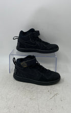 Load image into Gallery viewer, Nike Boys Court Borough Mid 870026-001 Black Suede Sneaker Shoes Size 12.5C
