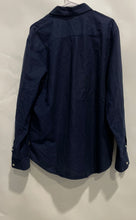 Load image into Gallery viewer, Gap Mens Blue Long Sleeve Standard Fit Collared Button-Up Shirt Size Large