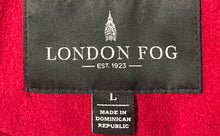 Load image into Gallery viewer, London Fog Womens Red Long Sleeve Button Front Peacoat With Printed Scarf Size L
