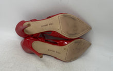 Load image into Gallery viewer, Gianni Bini Womens Red Pointed Toe High Stiletto Ankle Strap Heels Size 10M