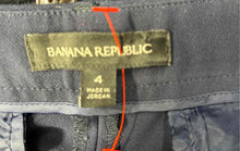 Load image into Gallery viewer, Banana Republic Womens Blue Flat Front Pockets Straight Leg Dress Pants Size 4
