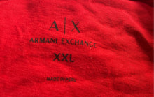 Load image into Gallery viewer, Armani Exchange Mens Red Graphic Crew Neck Short Sleeve Pullover T-Shirt Sz XXL
