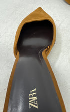 Load image into Gallery viewer, Zara Womens Brown Suede Slip-On Pointed Toe Stiletto Heel Mule Sandals Size 42
