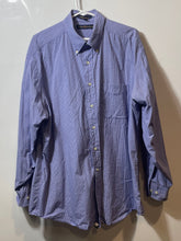 Load image into Gallery viewer, Tommy Hilfiger Mens Blue Plaid Print Cotton Long Sleeve Dress Shirt Size 17