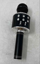Load image into Gallery viewer, Black Silver-Tone Portable Handheld Wireless Karaoke Microphone Not Tested