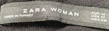 Load image into Gallery viewer, Zara Womens Black Long Sleeve Boat Neck Pullover Blouse Top Size Medium