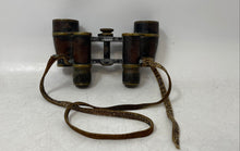 Load image into Gallery viewer, Vintage E. Krauss Brown Gold-Tone Leather-Wrapped And Brass Field Binoculars