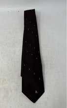 Load image into Gallery viewer, Lanvin Mens Brown Embroidered Geometric Adjustable Formal Pointed Tie