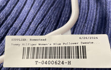 Load image into Gallery viewer, Tommy Hilfiger Womens Blue Cable Knit Travelling Pullover Sweater Size S/P