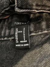 Load image into Gallery viewer, Forever 21 Womens Black Cotton Button Front Casual Denim Mini Skirt Size Small