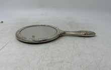 Load image into Gallery viewer, Vintage Silver-Tone Swirl Engraved Collectible Round Shape Hand Mirror