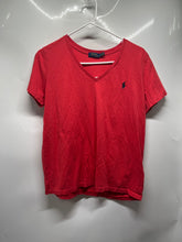 Load image into Gallery viewer, Polo Ralph Lauren Womens Red Short Sleeve V-Neck Pullover T-Shirt Size XL