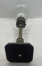 Load image into Gallery viewer, Bronze & Glass Engraved Decorative Collectible Tall Pedestal Candlestick Holder