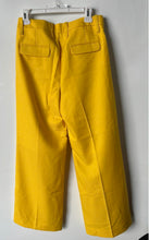 Load image into Gallery viewer, Banana Republic Womens Yellow Wool Flat Front Wide-Leg Trouser Pants Size 8P