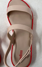Load image into Gallery viewer, Melissa Womens Lip Pink Beige Open Toe Platform Buckle Slingback Sandals Size 9