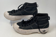 Load image into Gallery viewer, Adidas Womens Nizza Trek GZ8857 Black & White Lace-Up Sneaker Shoes Size 10