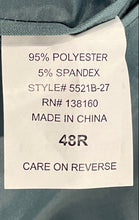 Load image into Gallery viewer, Marcello Mens Green Long Sleeve Pockets Double Breasted Blazer Size 48R