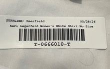 Load image into Gallery viewer, Karl Lagerfeld Womens White Non-Iron Spread Collar Button-Up Shirt No Size