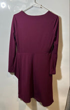 Load image into Gallery viewer, Banana Republic Womens Burgundy Long Sleeve Belted Sheath Dress Size XS