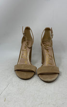 Load image into Gallery viewer, Sam Edelman Womens Beige Leather Open Toe Block Ankle Strap Heels Size 8M