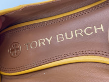 Load image into Gallery viewer, Authentic Tory Burch Womens Yellow Brown Flat Loafer Shoes Size 6.5 M Worn Soles
