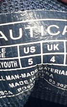Load image into Gallery viewer, Nautica Kids Blue White Round Toe Low Top Lace-Up Sneaker Shoes Size 5