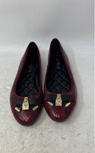 Load image into Gallery viewer, Michael Kors Womens Alice Red Animal Print Leather Ballet Flats Size 7.5M