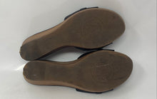 Load image into Gallery viewer, Authentic Tory Burch Womens Patti 3 Mid Black Wedge Slide Sandals Sz 7M Damaged